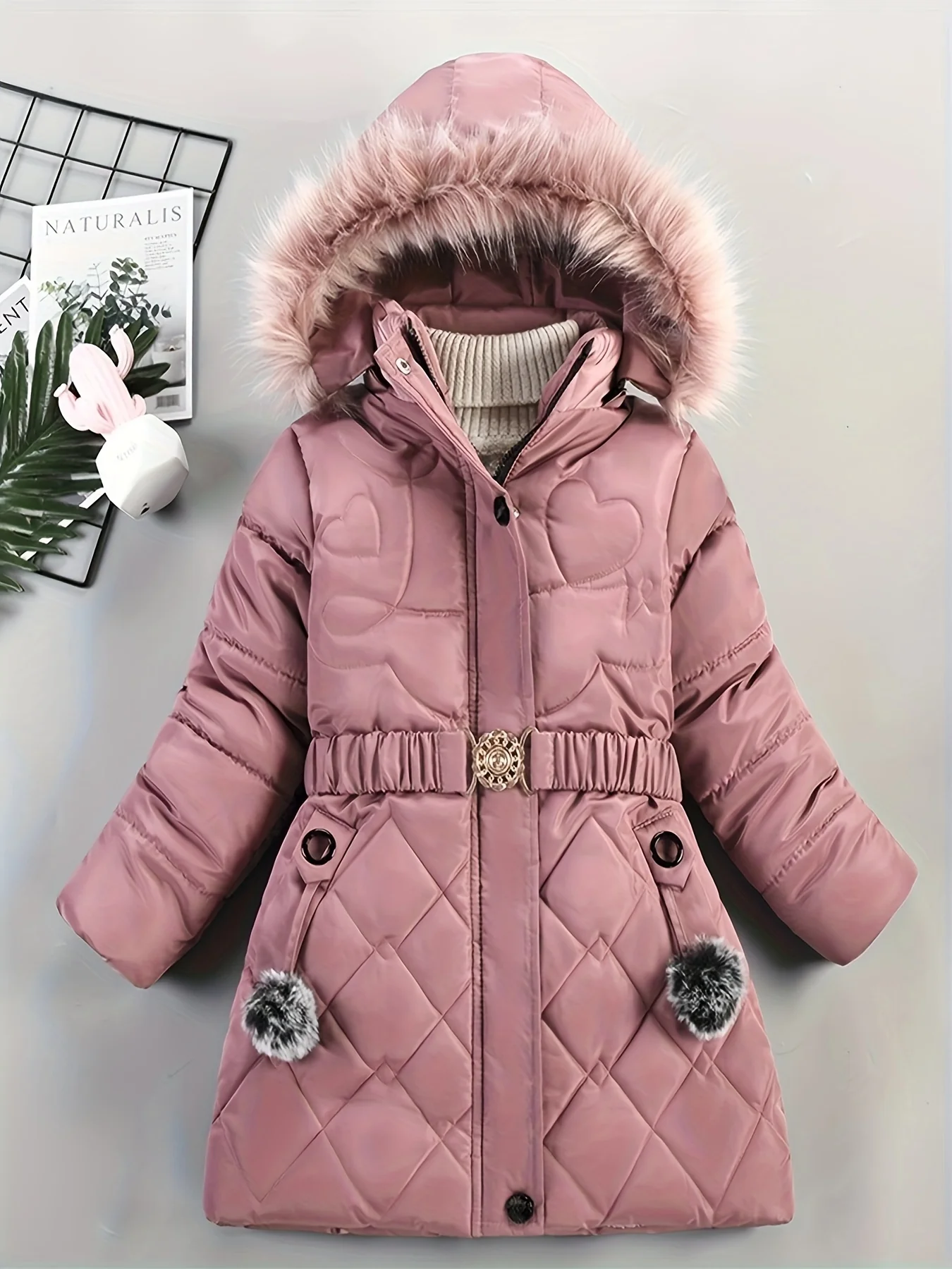 Winterjas met capuchon voor meisjes - Nicole - Afbeelding 2