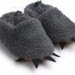 1 Paar Babyslofjes Berenpootjes Grijs | Baby slofjes 12-24 maanden