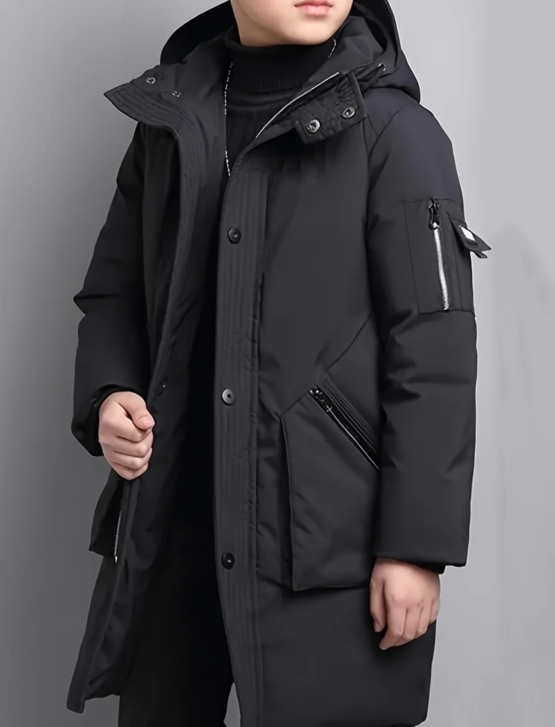 Jongens winterjas met capuchon en rits – Raegan