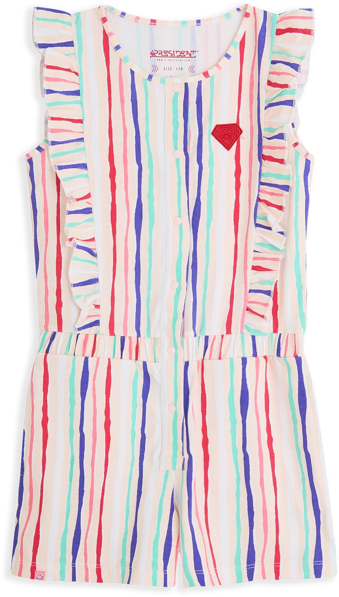4PRESIDENT Meisjes jurk – Stripes Aop – Maat 152 – Meisjes jurken