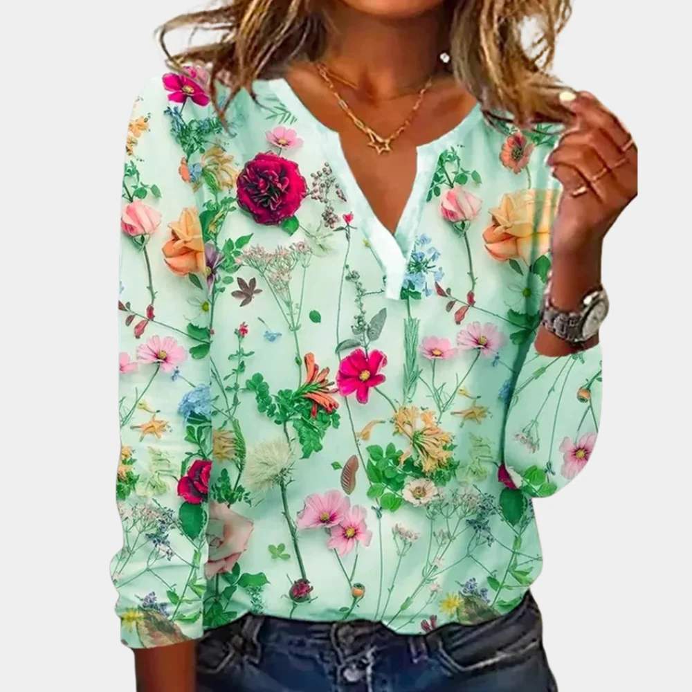 Gebloemde Damesblouse - Afbeelding 3