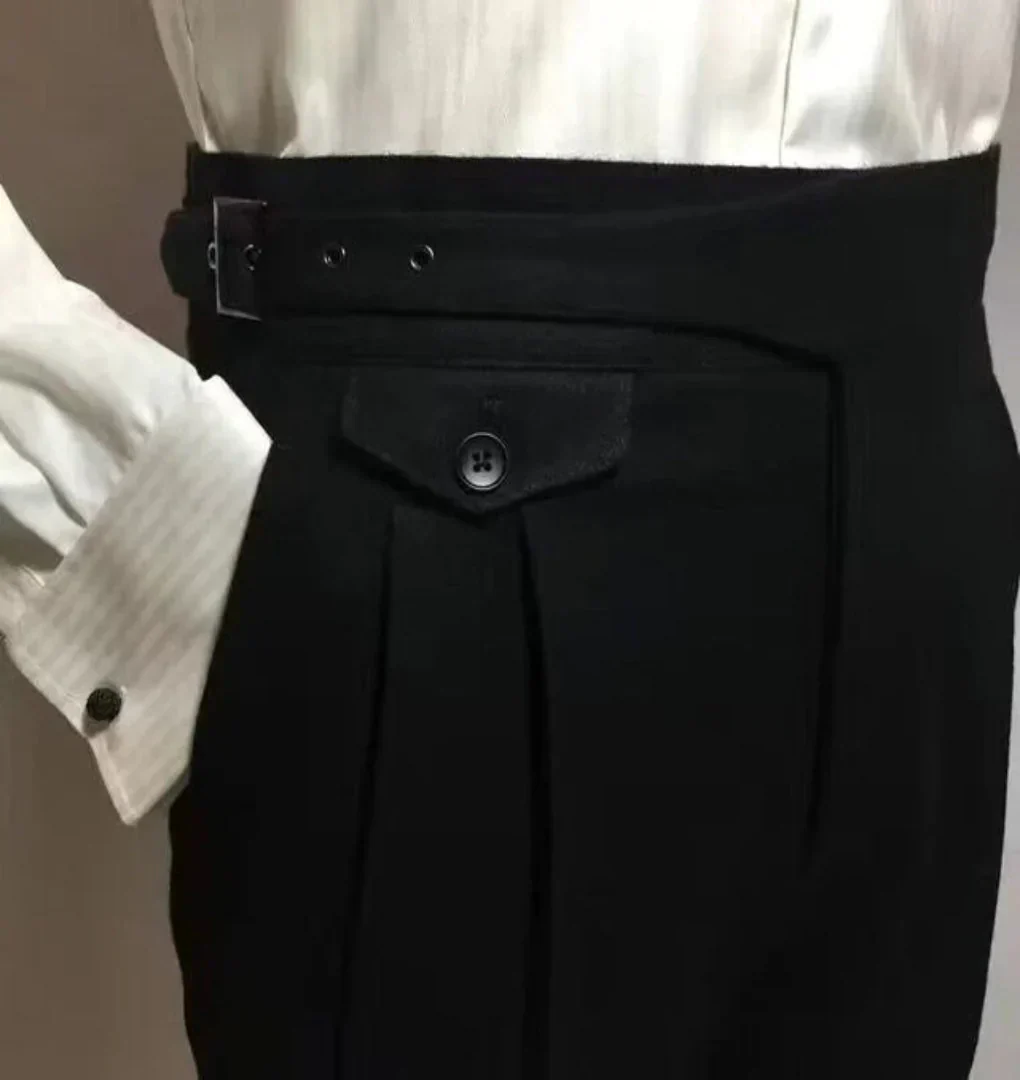 Wollen herenbroek met riem – elegante stijl voor formele en smart-casual kleding