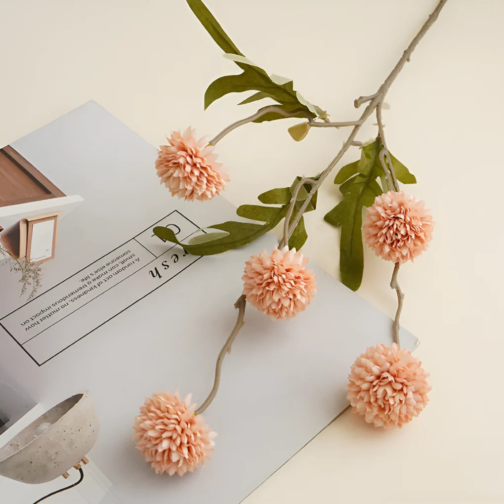 10 Stelen Zijden Kiku Bloemen - Afbeelding 5