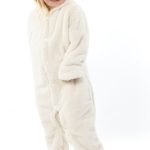 KIMU Onesie Schaap Pakje – Maat 98-104 – Schapenpak Kostuum Wit Lammetje Pak – Peuter Boxpakje Pyjama Zacht Huispak Jumpsuit Jongen Meisje Carnaval Carnavalspak