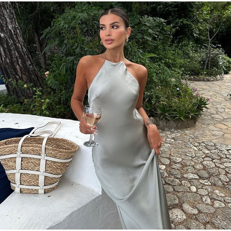 Mouwloze elegante Maxi-jurk – Sakia