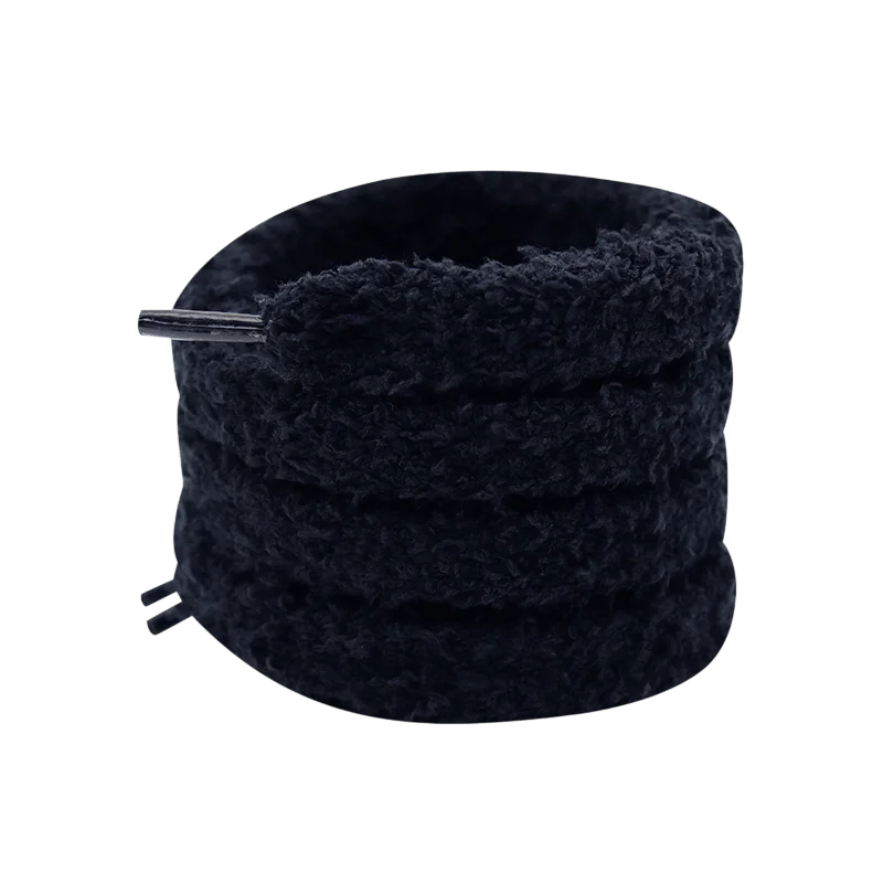Fluffy Veters Zwart – 140cm