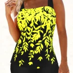 2-delige Zwemjurk met Lage Taille Shorts