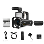 8K camcorder – 64MP foto's Wi-Fi-verbinding Complete creatiekit